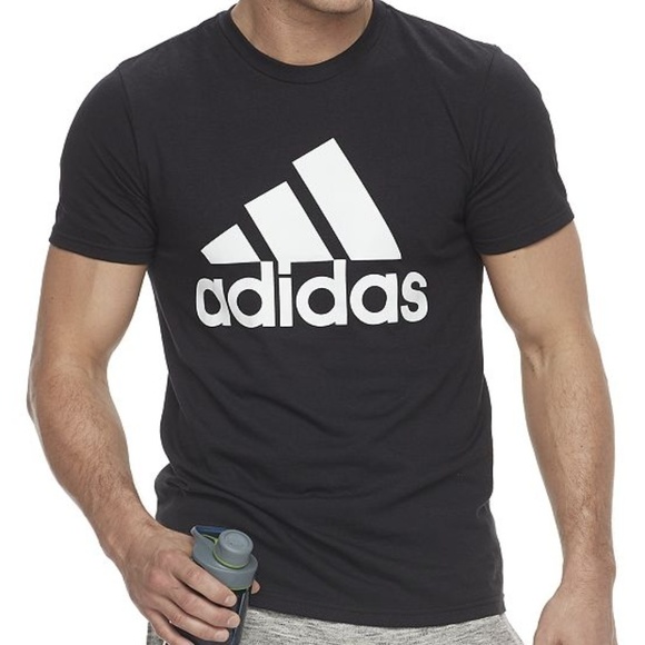 ADIDAS Big & Tall Climalite‎ LOGO T-shirt - Picture 1 of 1